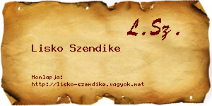 Lisko Szendike névjegykártya